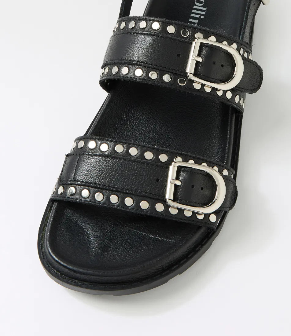 BERINA FLAT LEATHER SANDAL