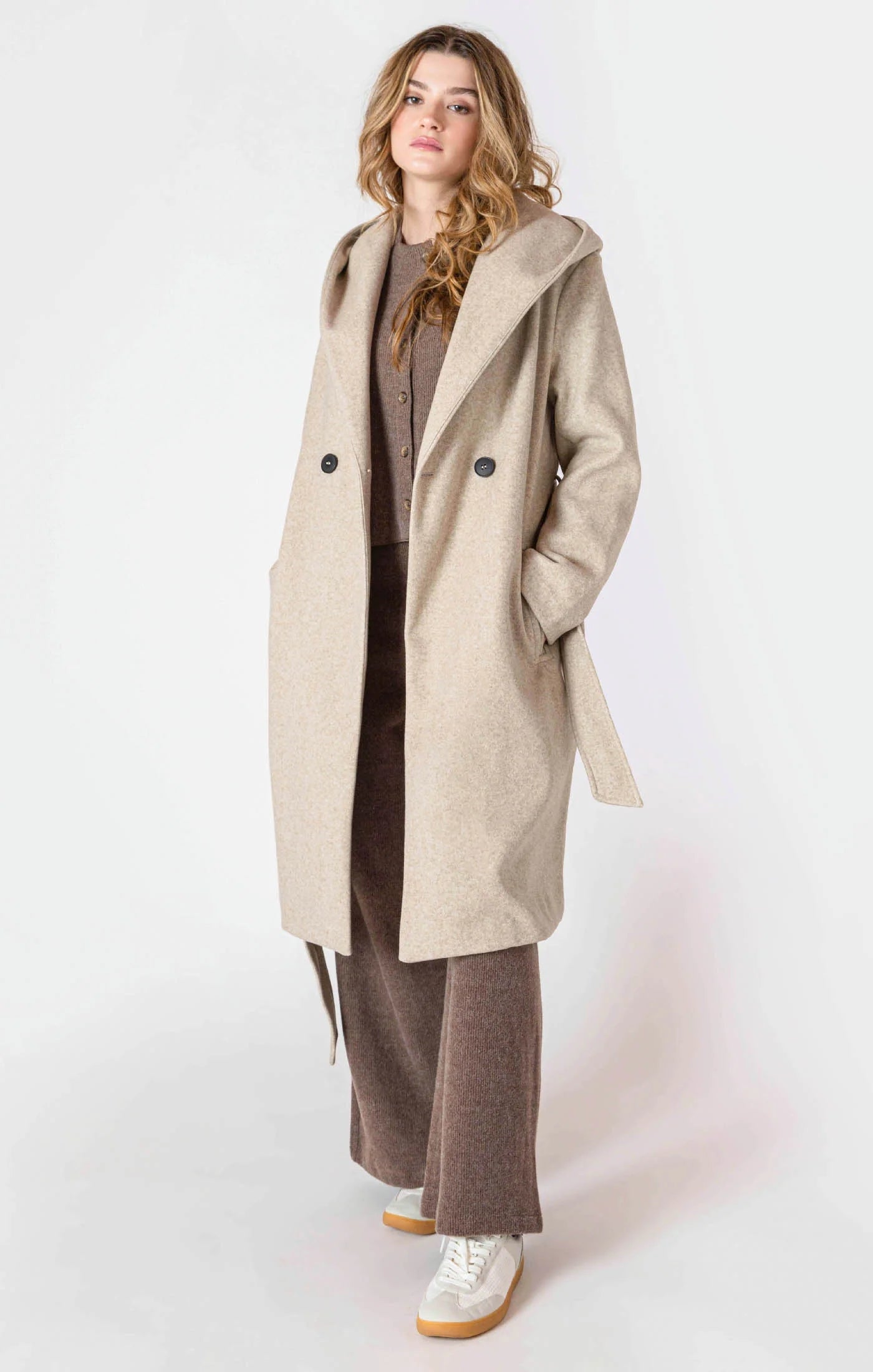 THE ROMY BELTED HOODED COAT