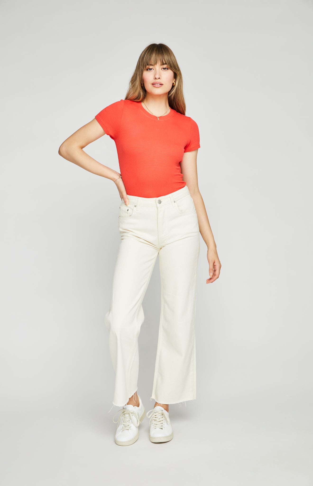 CLARA RIBBED SHORT SLEEVE TSHIRT