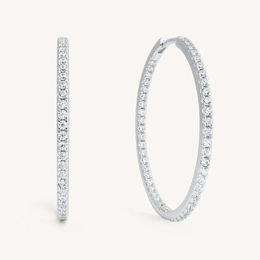 HILLBERG AND BERK LARGE (35MM) PAVE HOOP