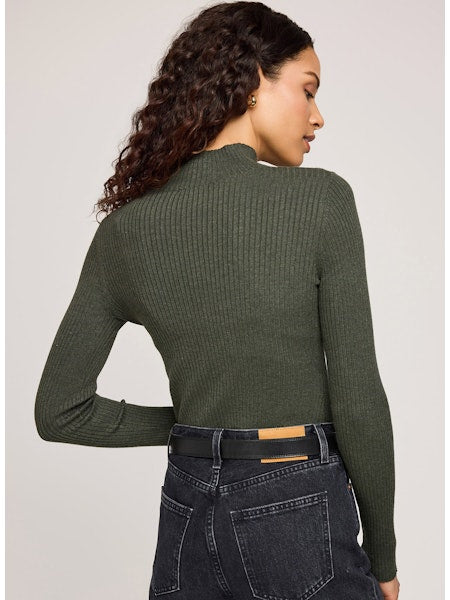 ARLEN MOCKED NECK RIBBED SWEATER GF-3080