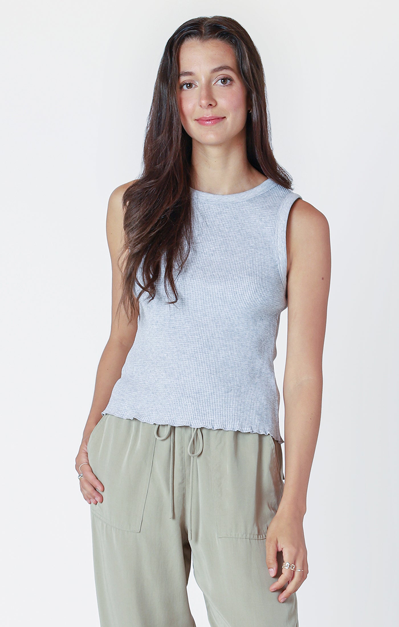 THE ASTER WAFFLE KNIT TANK 2524304