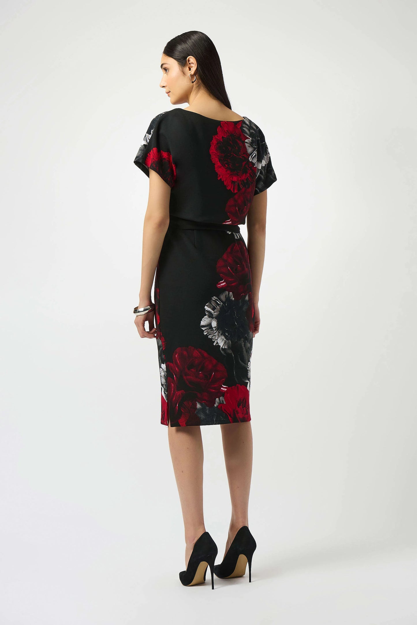 Scuba Crepe Floral Print Sheath Dress 253150