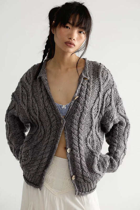 OPAL ROLLNECK KNIT CARDI