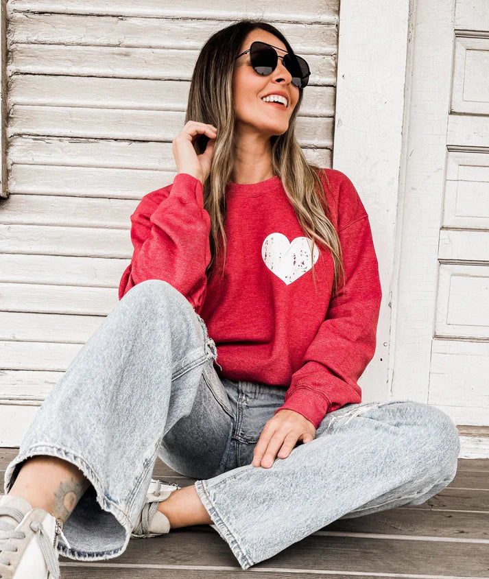 POCKET HEART SWEATSHIRT