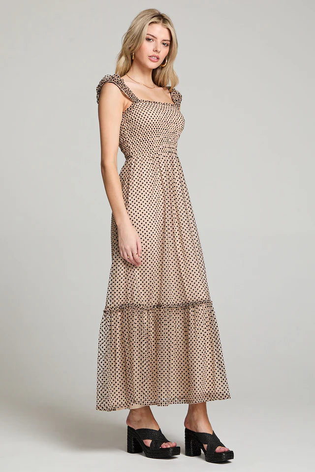 YARA DOT MAXI DRESS S3528