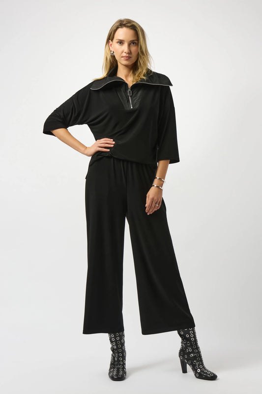 Silky Knit & Memory Culotte Jumpsuit 253081