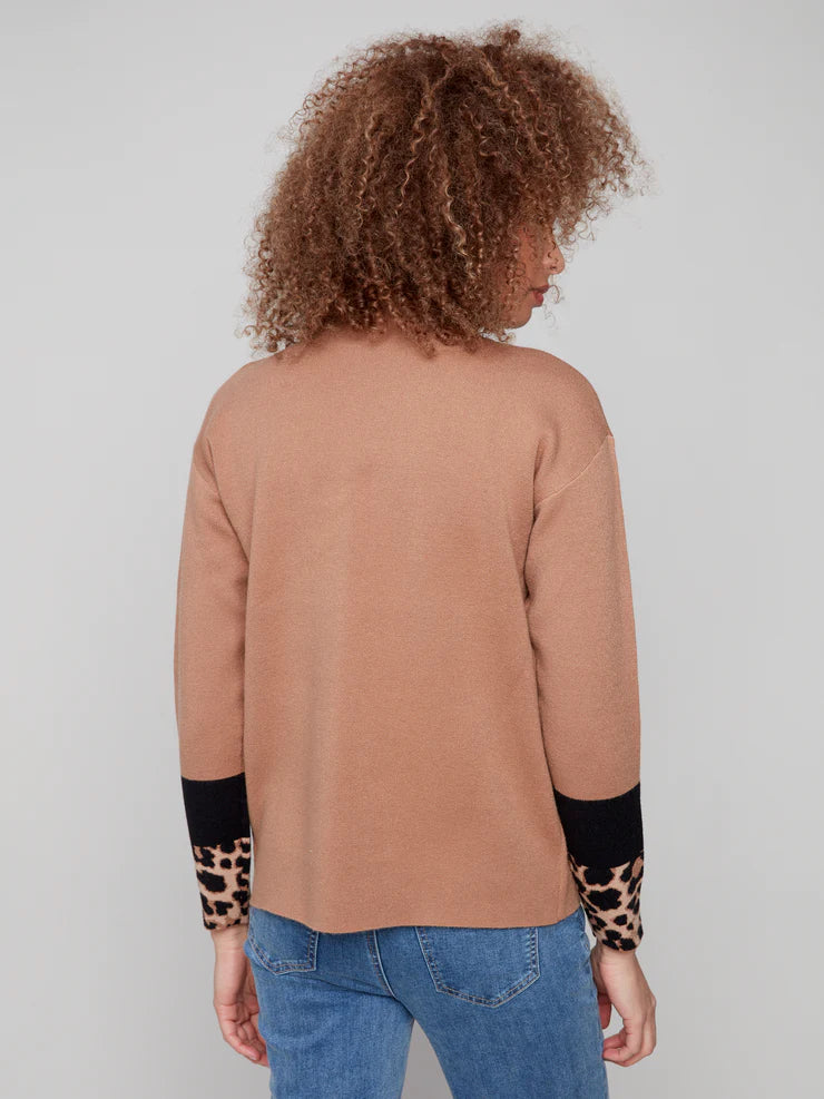 CASS MOCK NECK SWEATER W/CONTRAST