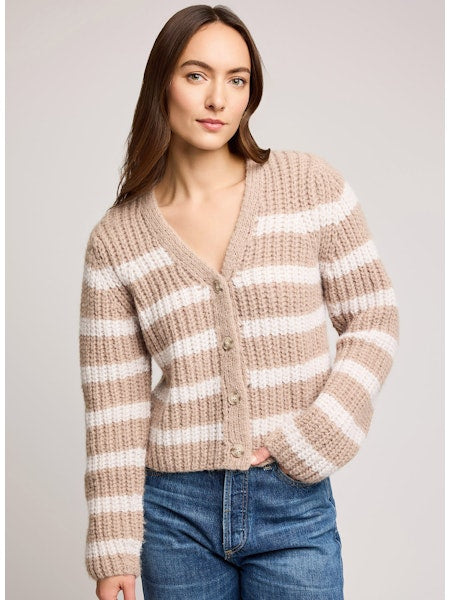 MELANIE STRIPED CARDI