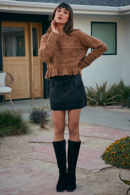 MORGAN LEATHER MINI SKIRT