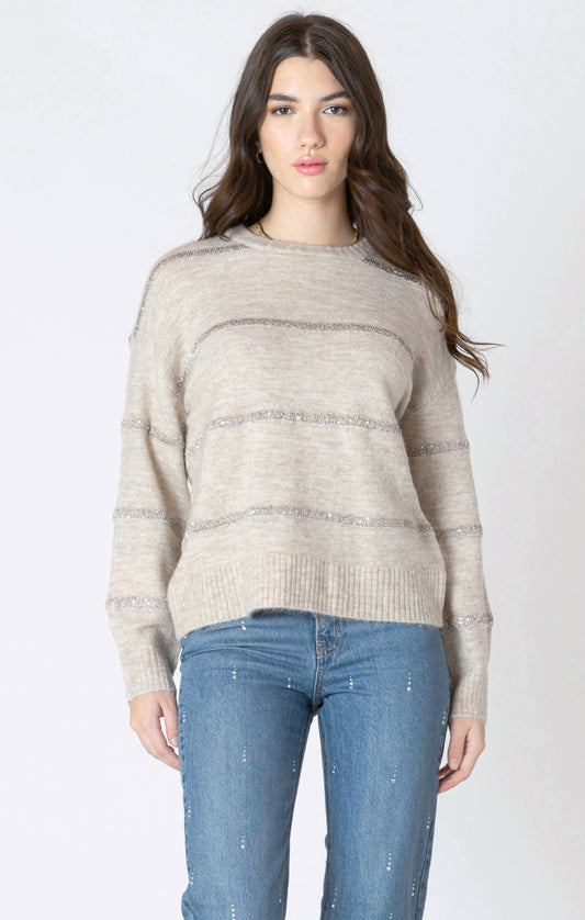 THE BELLE SEQUIN STRIPE SWEATER