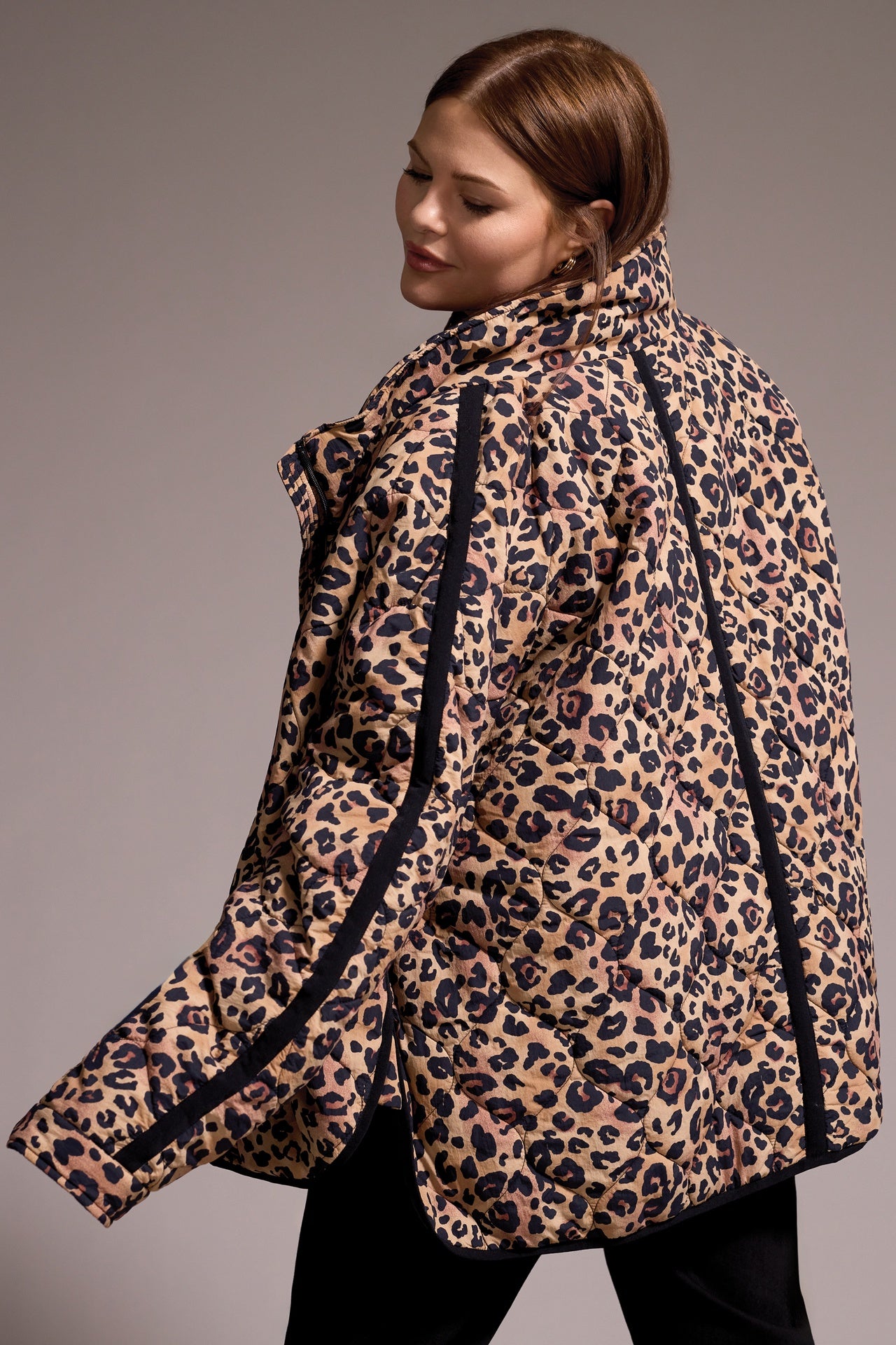ANIMAL PRINT QUILTED JACKET