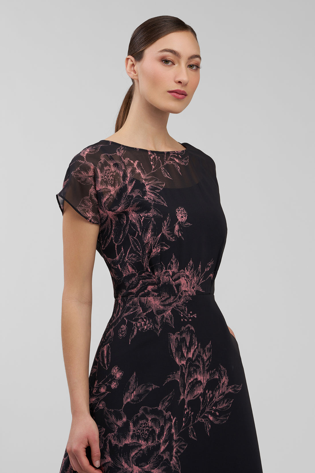 MARIELLA TEA LENGTH DRESS