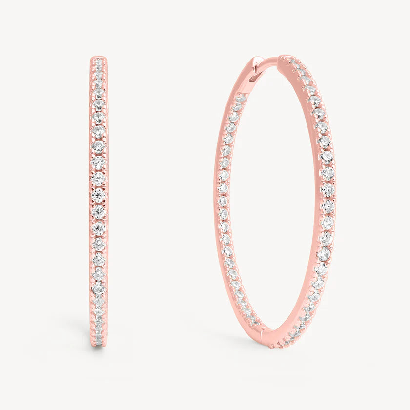 HILLBERG AND BERK LARGE (35MM) PAVE HOOP