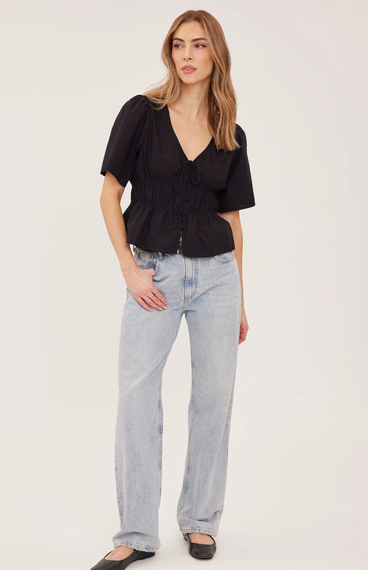 IONA COTTON TIE FRONT TOP