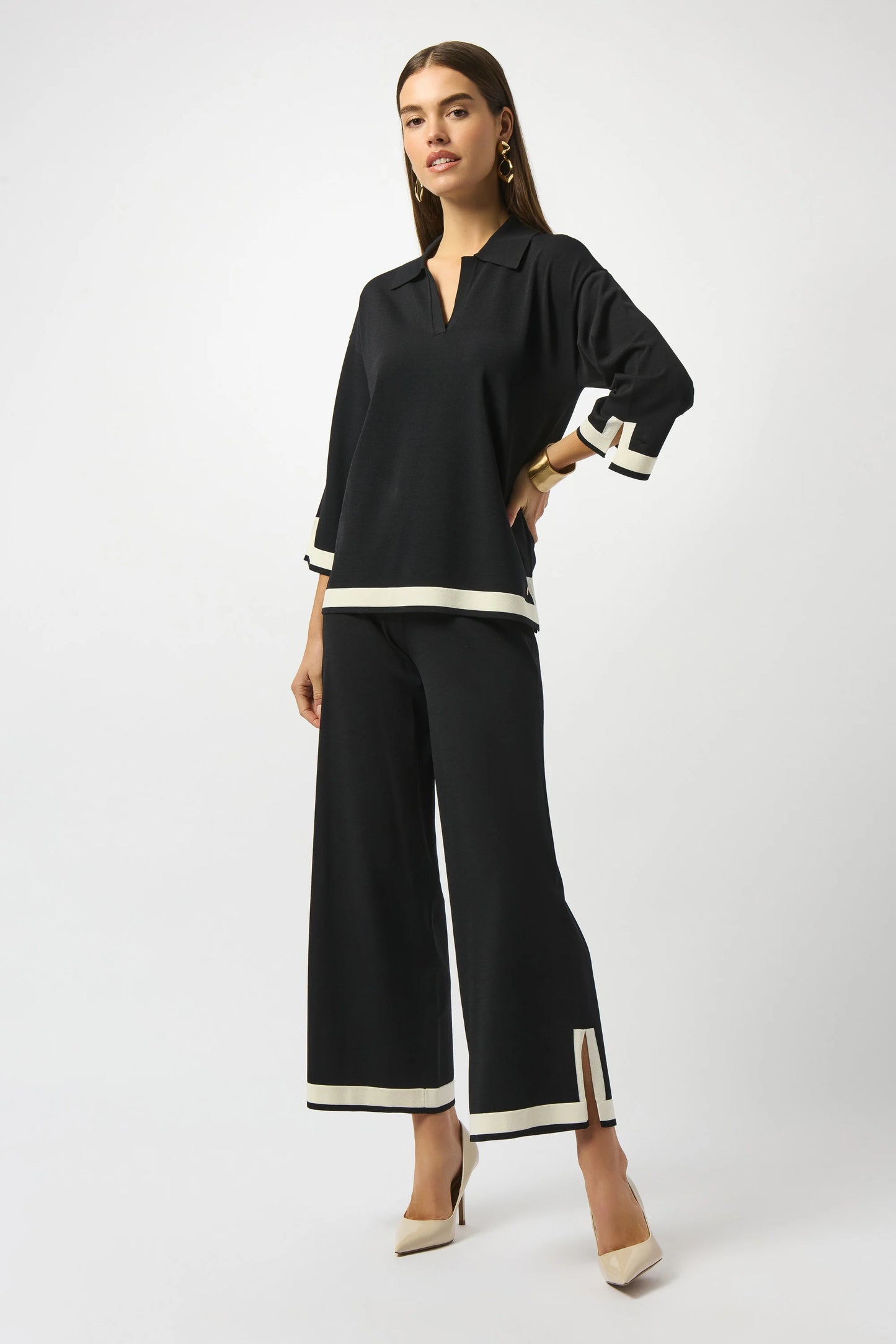 COLOR BLOCK SWEATER TOP 253909