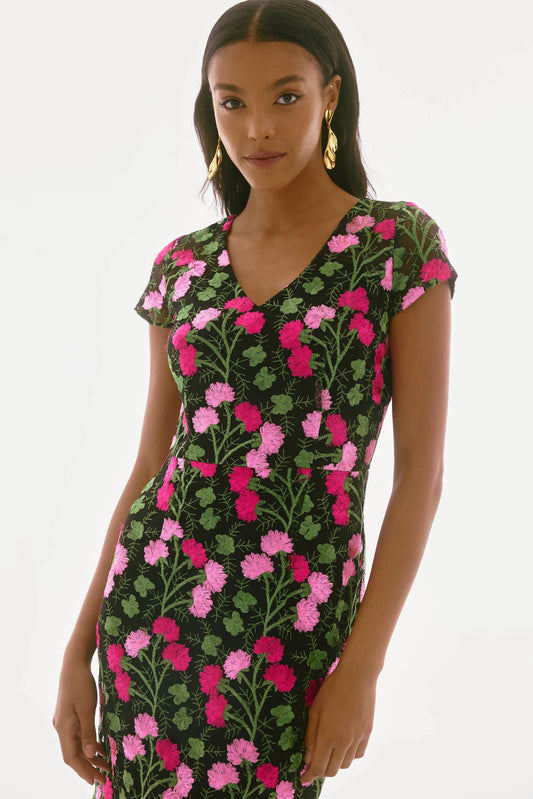 EMBROIDERED FLORAL DRESS 251762