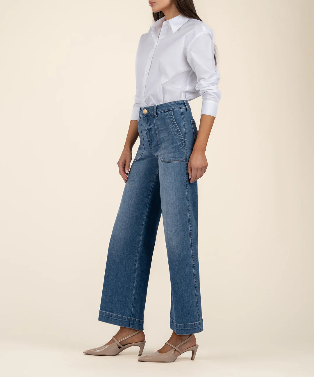 MEG HI RISE WIDE STRAIGHT LEG W/PORKCHOP POCKETS KG2184MA1
