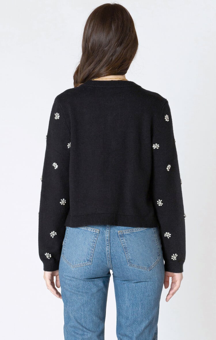 THE ABBY EMBELLISHED TIE FRONT CARDIGAN