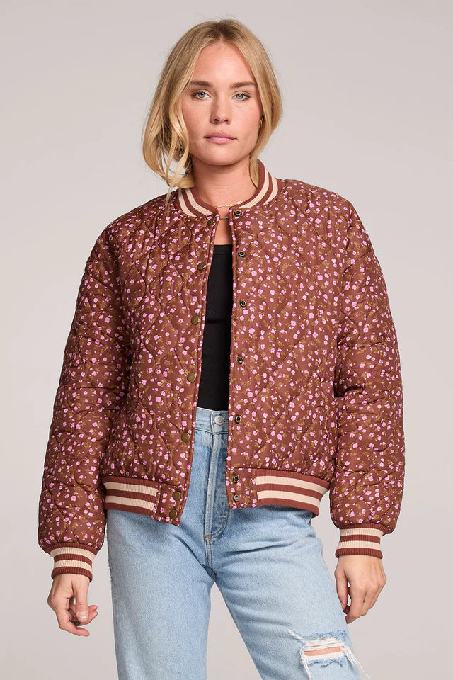 SUNI FLORAL QUILTED BOMBER