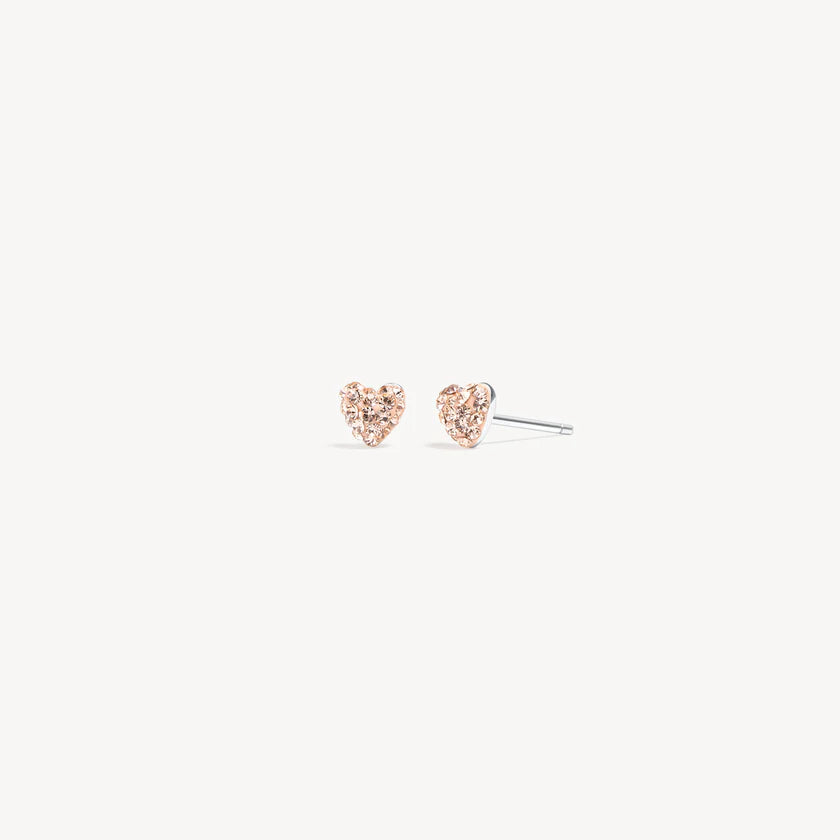 HILLBERG AND BERK 6MM HEART STUD