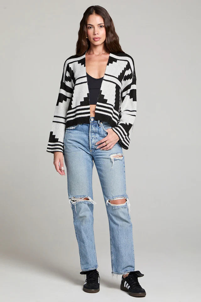 CALLI CROPPED PATTERNED CARDI S3542