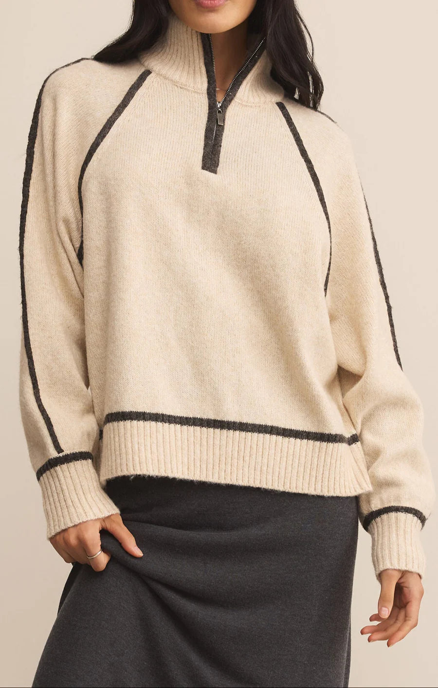 ALPS HALF ZIP SWEATER
