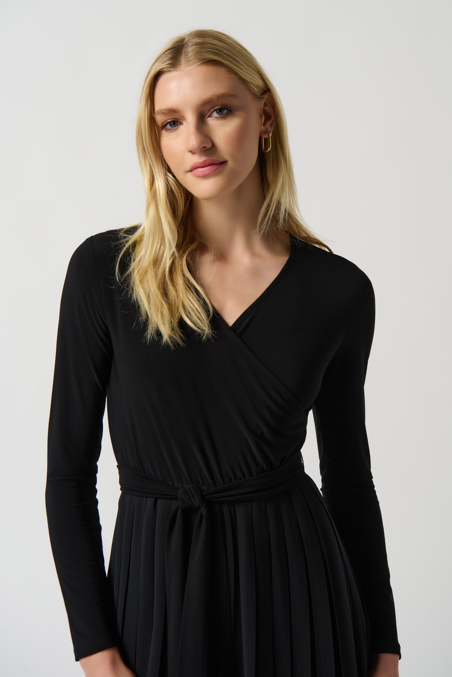 PLEATED CHIFFON WIDE LEG JUMPSUIT 234066