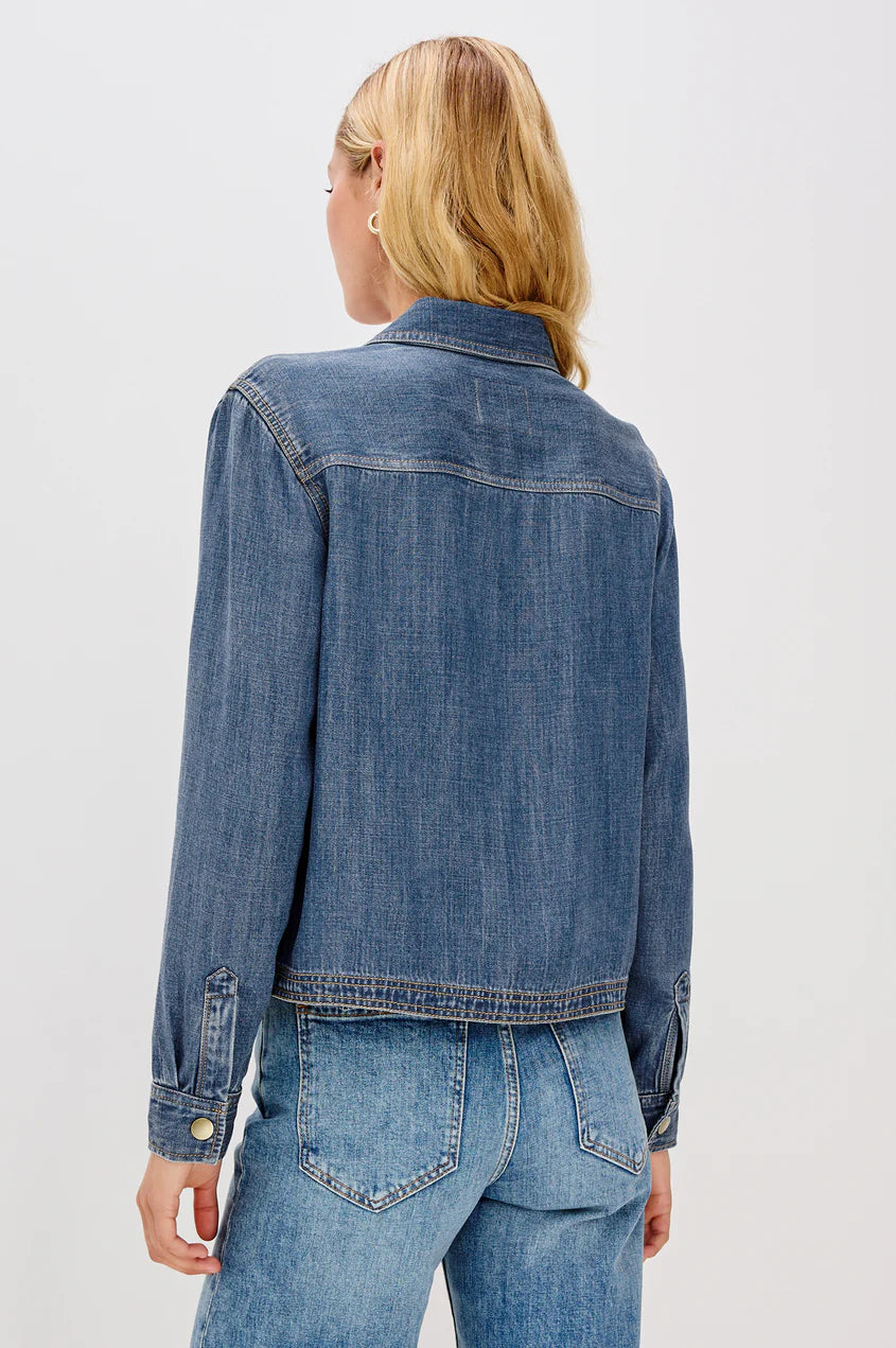 PORTS CROPPED DENIM SHIRT
