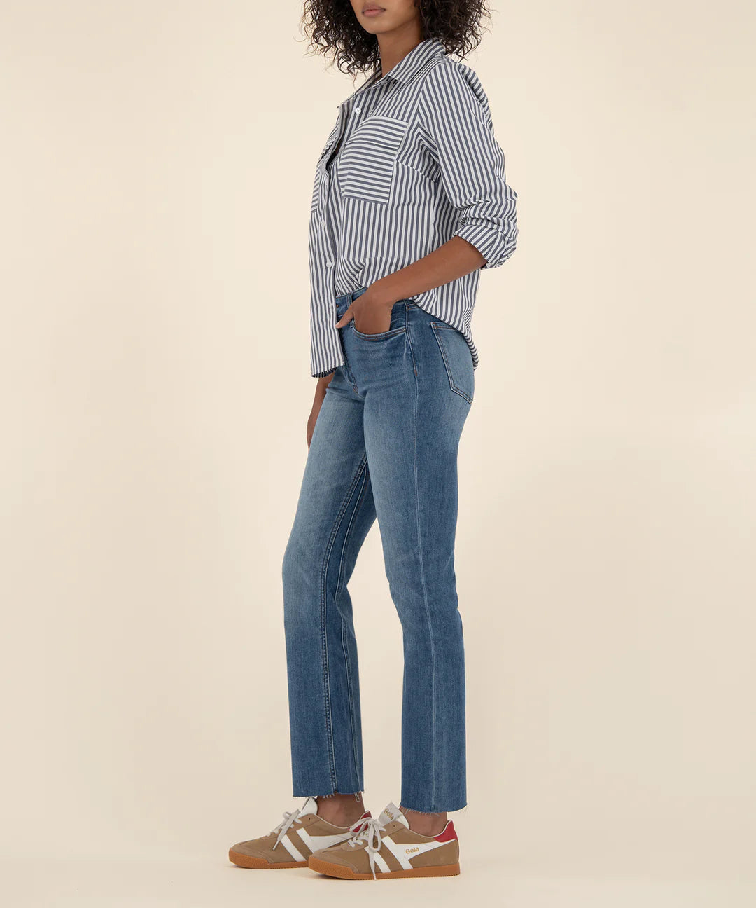 KELSEY HIGH RISE FAB AB ANKLE FLARE