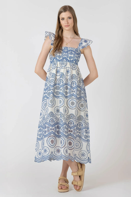 THE SABINE CUTOUT EMBROIDERED DRESS