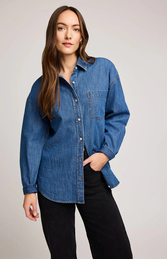 WHITNEY DENIM BUTTON UP