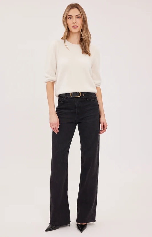 YVONNE S/S FUZZY SWEATER