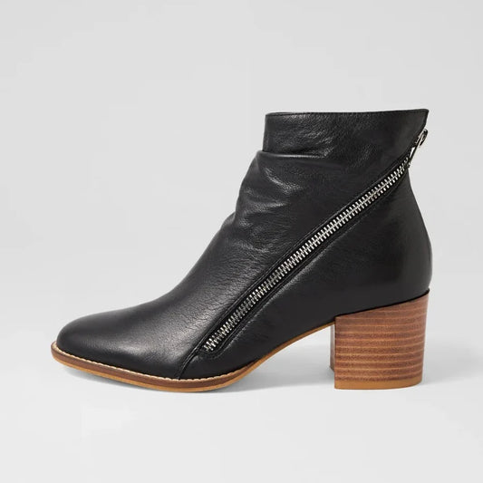 MELECH LEATHER HEELED BOOT