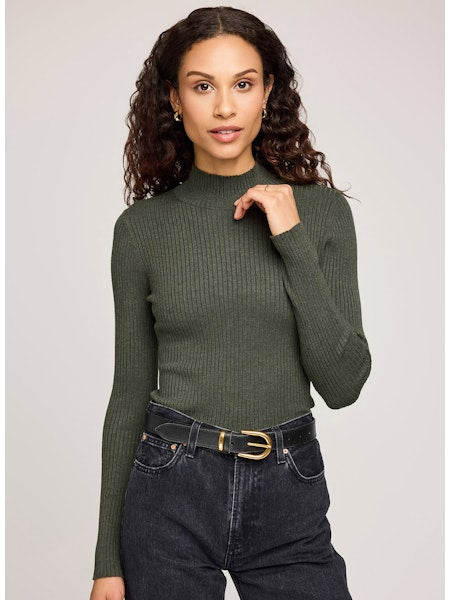 ARLEN MOCKED NECK RIBBED SWEATER GF-3080