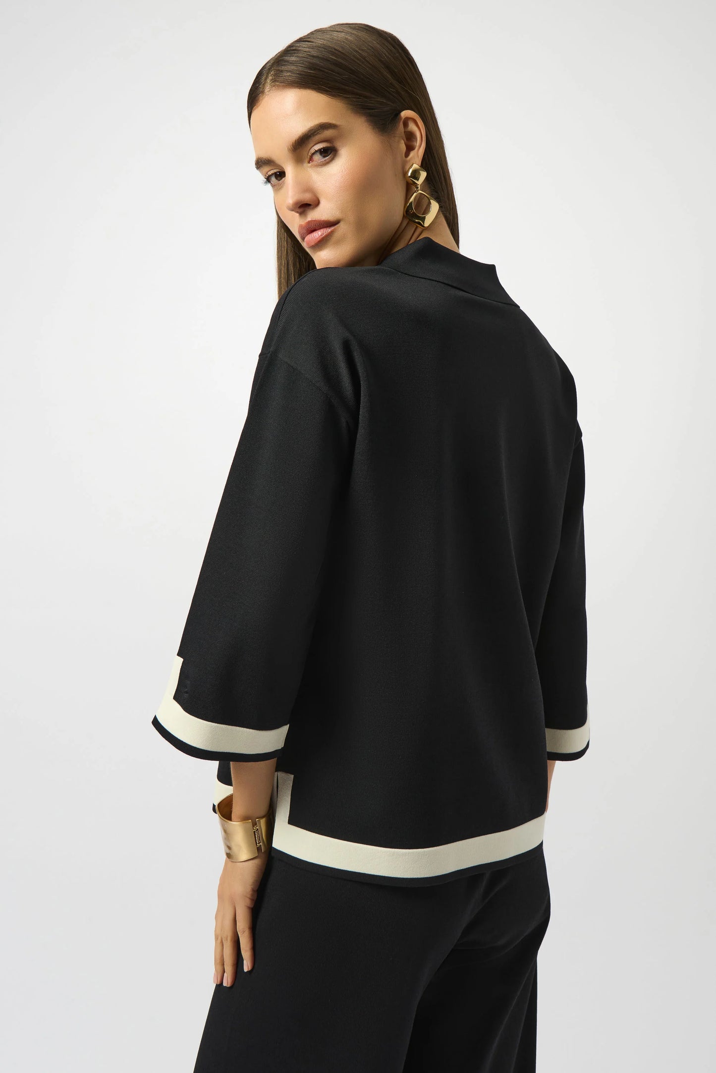 COLOR BLOCK SWEATER TOP 253909