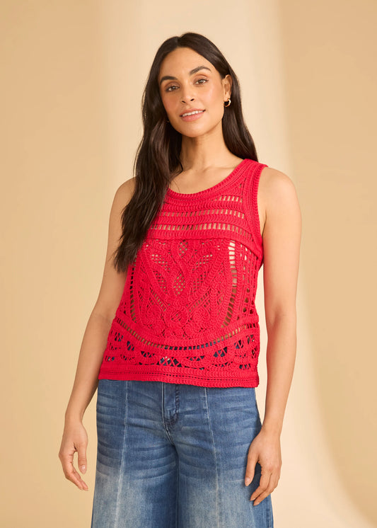 SLEEVELSS TEXTURED SWEATER