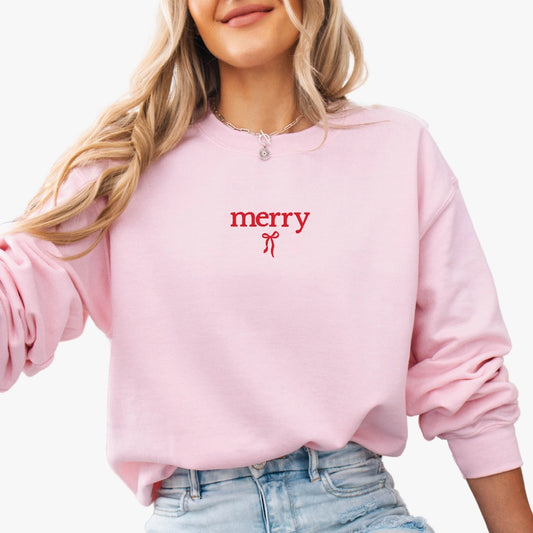 MERRY BOW SWEATSHIRT