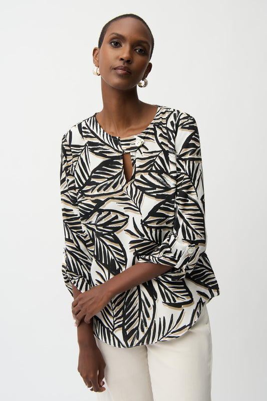 FLORAL HIP LENGTH TOP