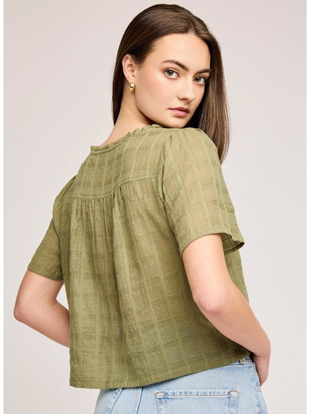 CORDELIA S/S BUTTON BLOUSE GF-2866