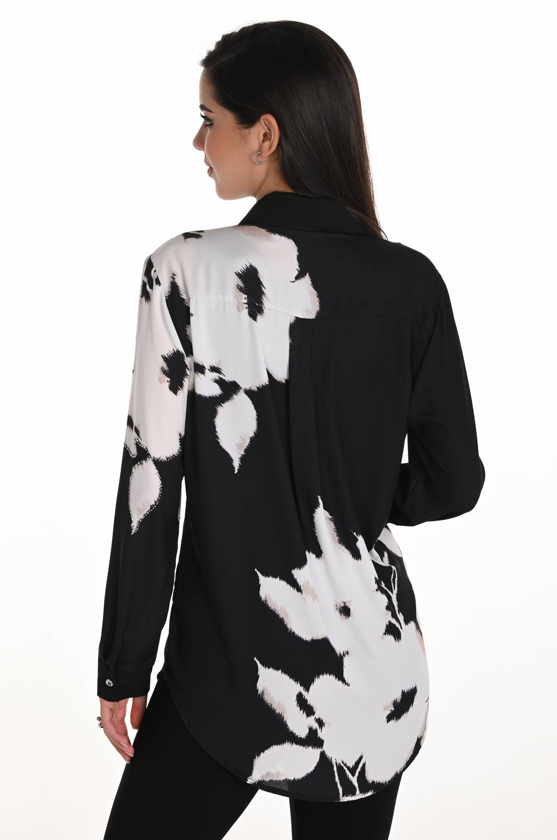 FLORAL STUDDED BUTTON BLOUSE 253814