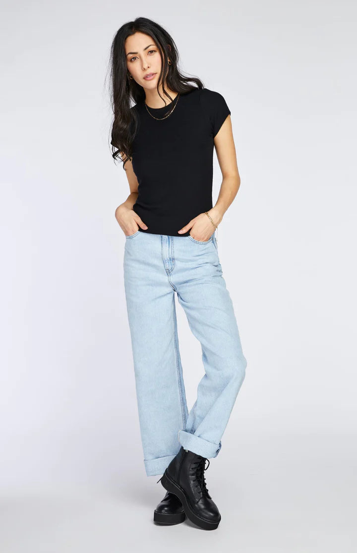 CLARA RIBBED SHORT SLEEVE TSHIRT