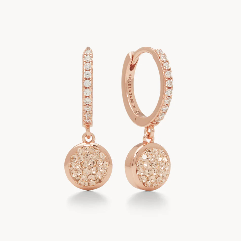 SPARKLE BEZEL HOOP WITH CHARM