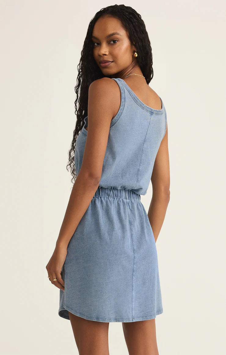 KEEGAN KNIT DENIM MINI DRESS ZD252892