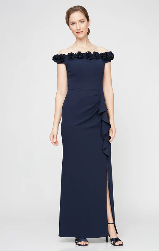 THE RITA SHEATH GOWNWITH FLORAL TOP