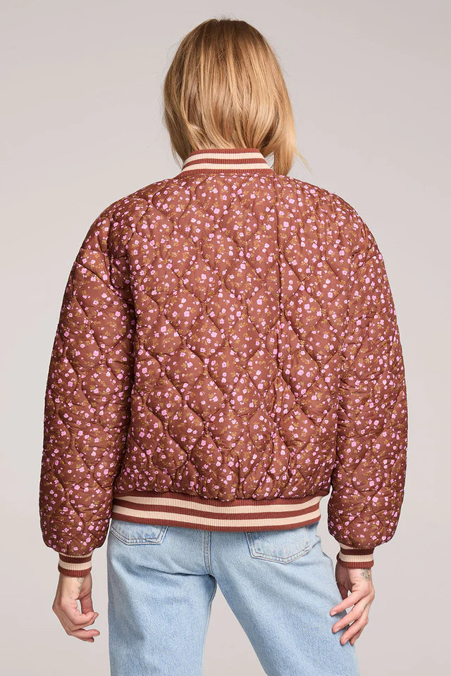 SUNI FLORAL QUILTED BOMBER