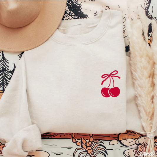 POCKET CHERRY SWEATSHIRT