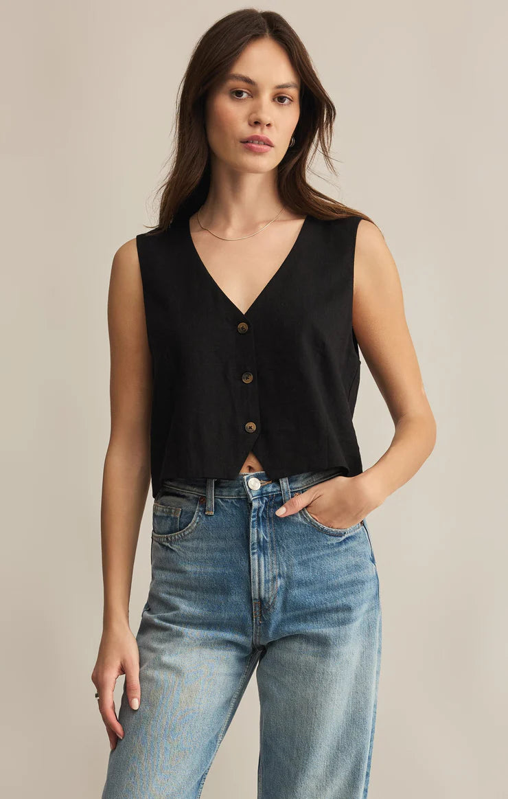 MARTA LINEN VEST ZT252866