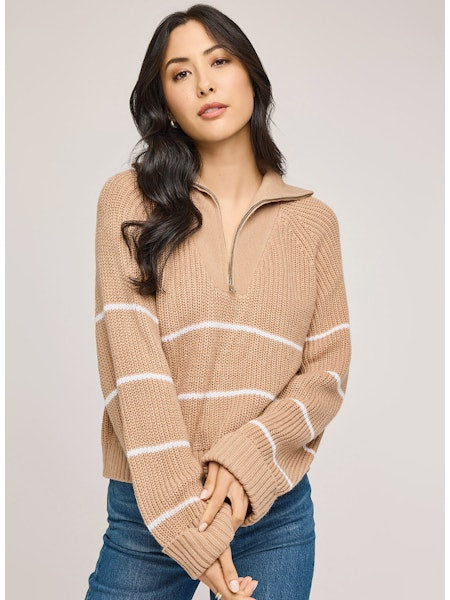 DECLAN FRONT ZIP SWEATER GF-3092