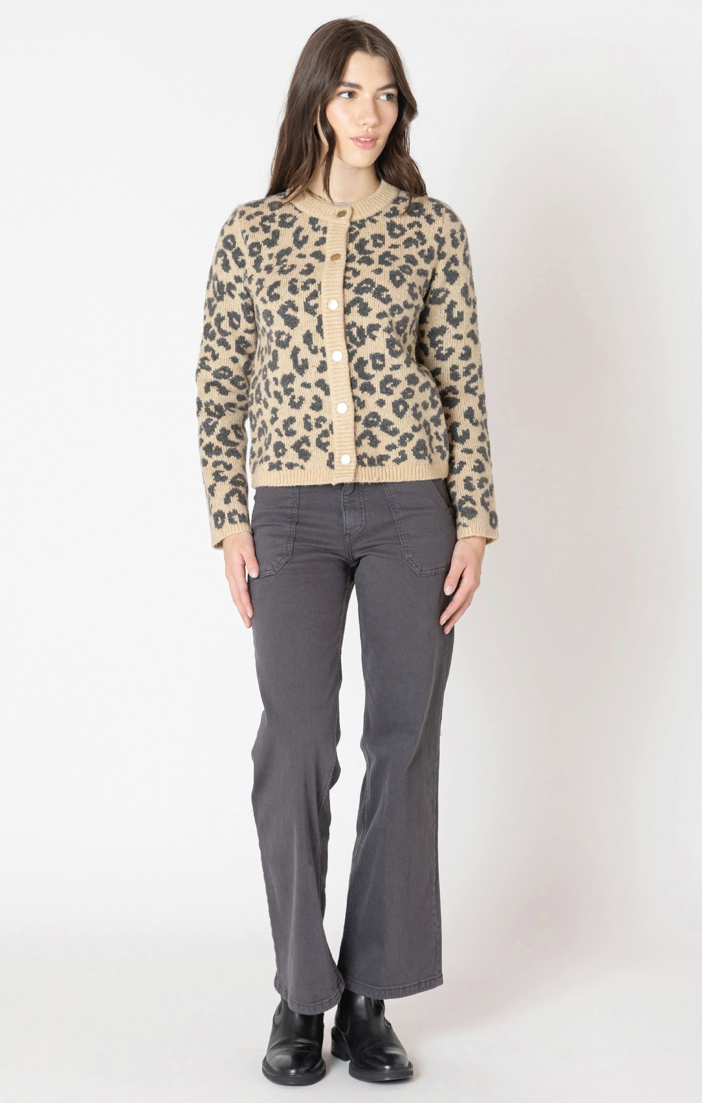 THE ALICE CREWNECK PATTERNED CARDI